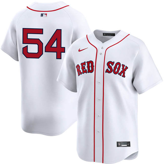 Men's White Boston Red Sox #54 Lucas Giolito No Name 2024 Home Limited Stitched Baseball Jersey